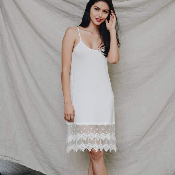 Lace Slip Dress Extender Desert Mariposa Boutique Lace Slip Dress Extender Desert Mariposa Boutique