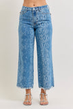 High Waist Snake Print Crop