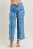 High Waist Snake Print Crop