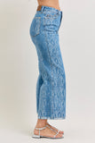 High Waist Snake Print Crop