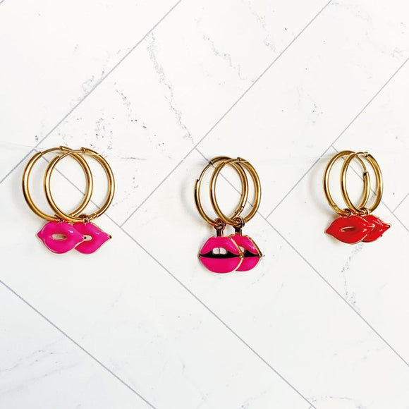 Lip Loop Earrings