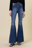 High Rise Flare Medium Wash