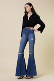 High Rise Flare Medium Wash