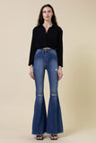 High Rise Flare Medium Wash