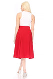 Paneled Aline Midi Skirt