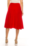 Paneled Aline Midi Skirt Plus Size