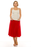 Paneled Aline Midi Skirt Plus Size