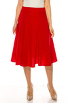 Paneled Aline Midi Skirt Plus Size