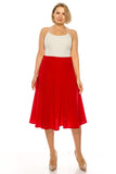 Paneled Aline Midi Skirt Plus Size