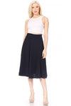 Paneled Aline Midi Skirt