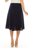 Paneled Aline Midi Skirt Plus Size