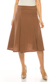 Paneled Aline Midi Skirt Plus Size