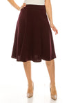 Paneled Aline Midi Skirt Plus Size