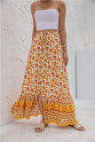 Boho Ruffled Maxi Skirt