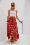 Boho Ruffled Maxi Skirt