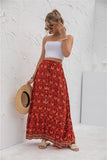 Boho Ruffled Maxi Skirt