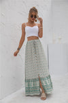 Boho Ruffled Maxi Skirt