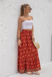 Boho Ruffled Maxi Skirt