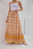 Boho Ruffled Maxi Skirt