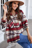 Plaid Print Pocketed Button Down