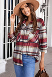 Plaid Print Pocketed Button Down