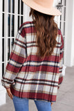 Plaid Print Pocketed Button Down