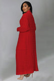 Maxi Cardigan in Orange and Red