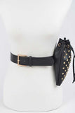 Studded Pouch Fashion Belt Set