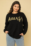 Plus Size Cheers Pullover Sweater