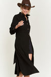 SOLID BUTTON DOWN BELTED LONG DRESS 30-545