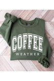 Coffee Weather Cafe Graphic Fleece Sweatshirts