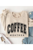 Coffee Weather Cafe Graphic Fleece Sweatshirts