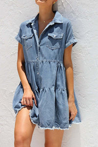 Denim Babydoll Dress