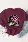 Cowboy Saloon Neon Sign Graphic Fleece Sweatshirt