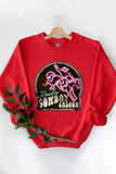 Cowboy Saloon Neon Sign Graphic Fleece Sweatshirt