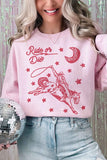 RIDE OR DIE WESTERN COWBOY GRAPHIC SWEATSHIRT