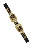 Filigree Western U Buckle Elastic Belt