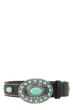 Oval Bohemia Turquoise Buckle Belt