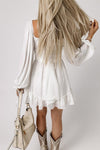 Ruffled High Waist Square Neck Mini Dress