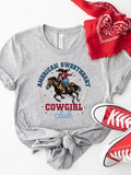 American Sweetheart Cowgirl Social Graphic Tee