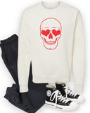 PLUS Skeleton Heart Eyes Crew Neck Graphic Sweatshirt