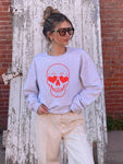 PLUS Skeleton Heart Eyes Crew Neck Graphic Sweatshirt