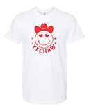 Yeehaw Smiley Heart Valentine Graphic Tee