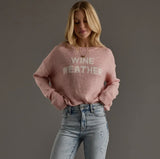 Pink Lightweight Wine Weather Sweater