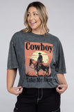 Plus Cowboy Take Me Away Graphic Top