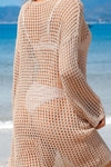 Crochet Side Split Beach Coverups Swimwear Dress