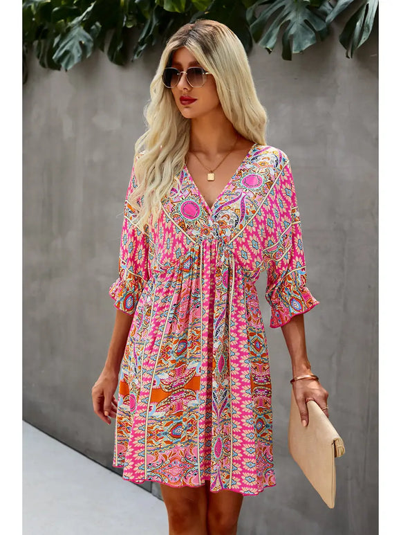 Floral Print Swing Dress