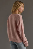Pink Lightweight Wine Weather Sweater