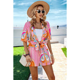 Festival Print Tie Top and Shorts Set