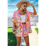 Festival Print Tie Top and Shorts Set